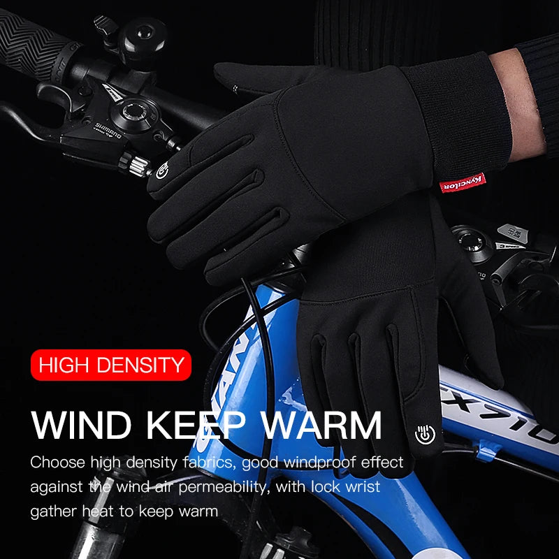 Thermal Fleece Waterproof Cycling Gloves