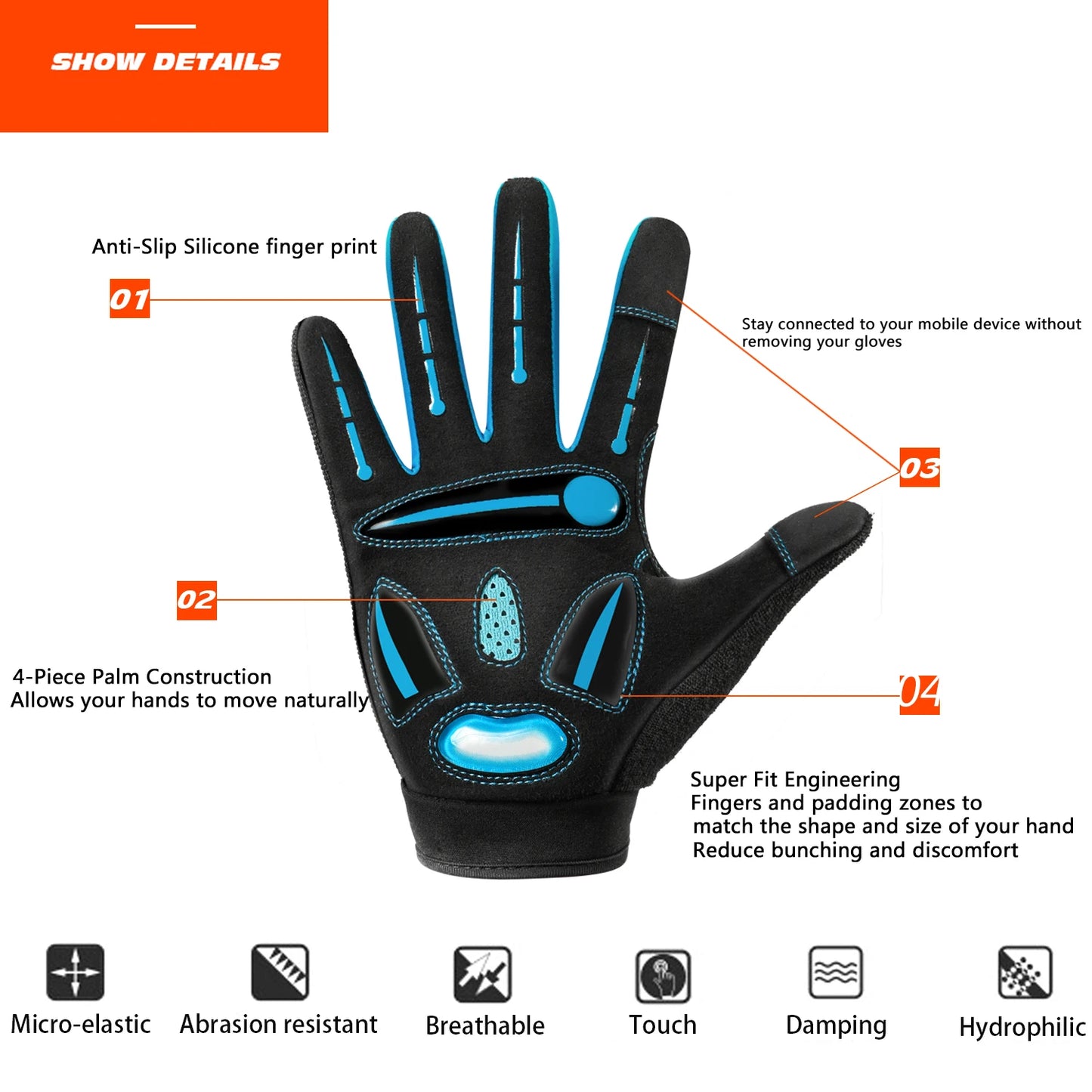 MOREOK Cycling Gloves