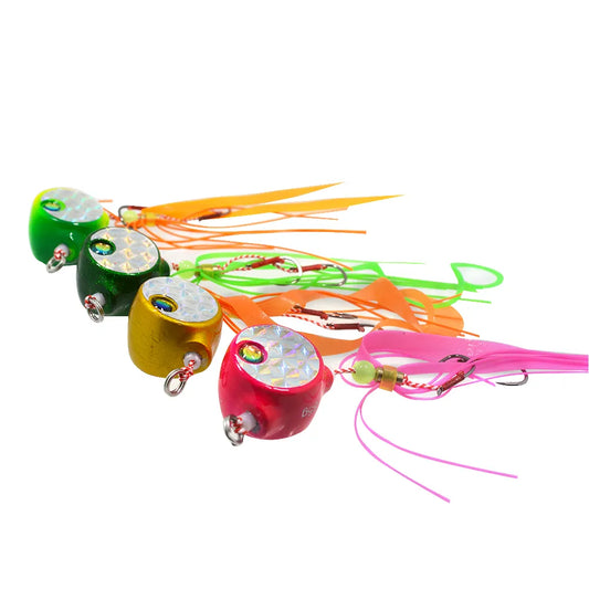 4pcs  Metal and Soft Skirt High Quality Fishing Lure