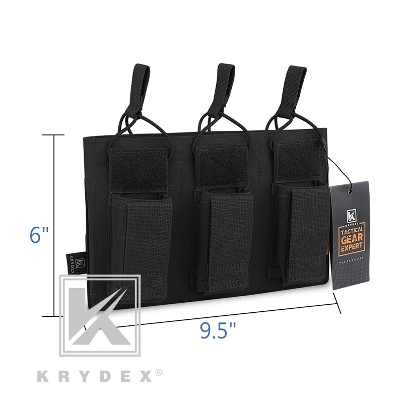 KRYDEX Tactical 5.56mm 9mm Mag Pouch Single/Double/Triple