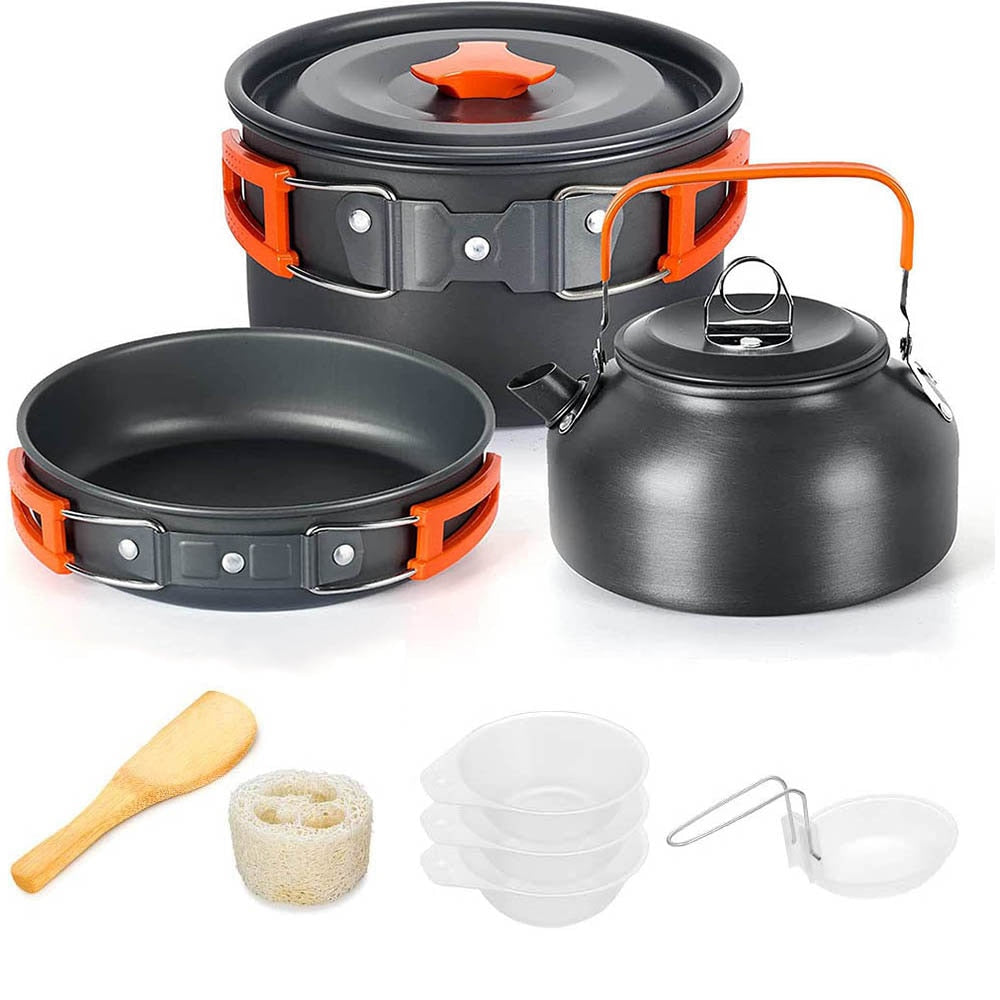 Camping Cooking Set Outdoor Aluminum Lightweight - fitnessadventuresunlimited