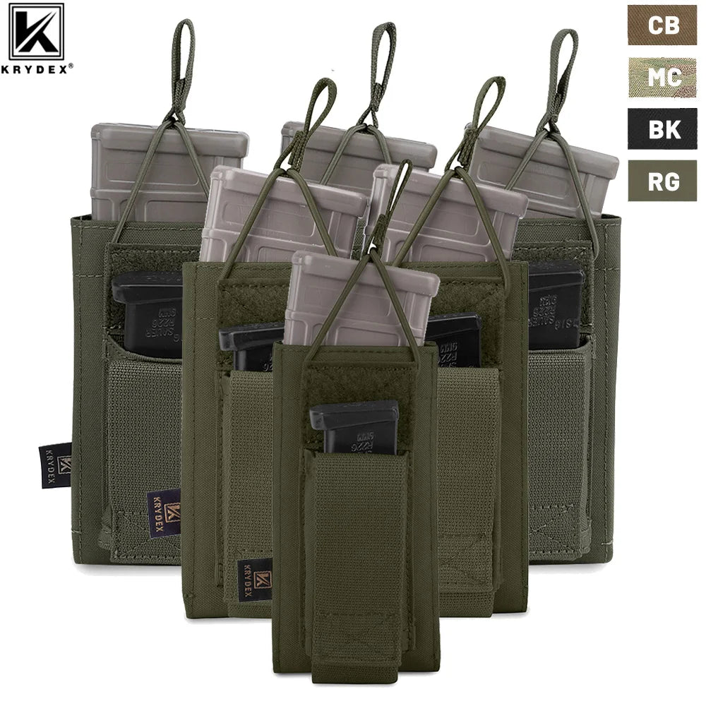 KRYDEX Tactical 5.56mm 9mm Mag Pouch Single/Double/Triple