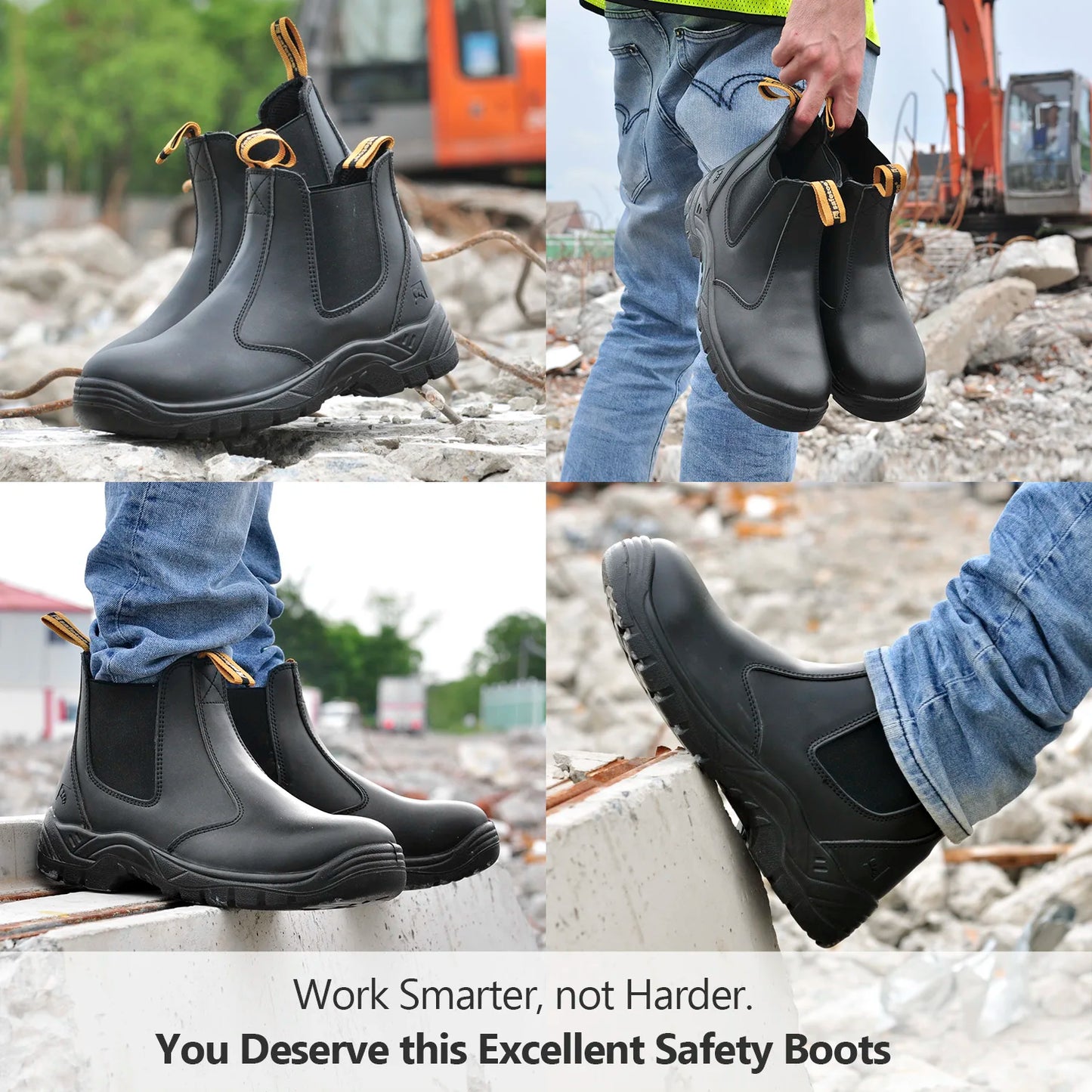 SAFETOE S3 Safety Light Weight Work Boots With Steel Toe Cap