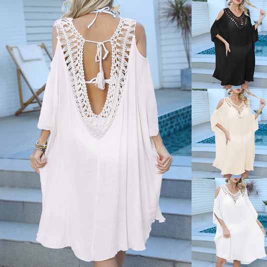 Women Hollow Backless Cover Up