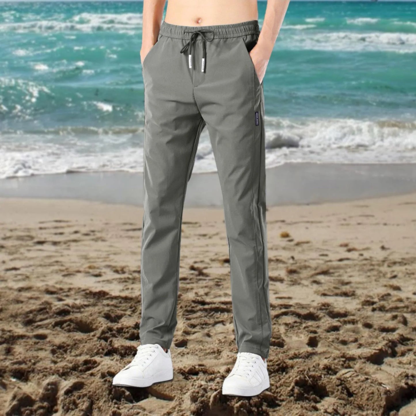 Mens Drawstring Fast Dry Stretch Sweatpants