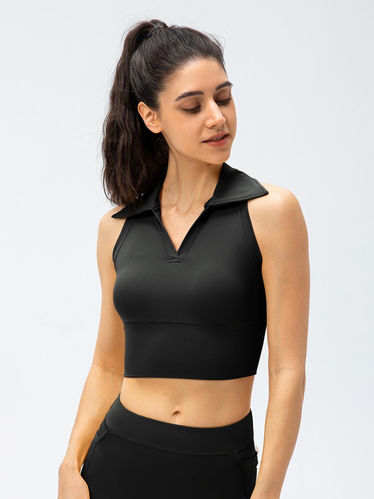 Women's Crop Top, Tight Yoga Vest - fitnessadventuresunlimited