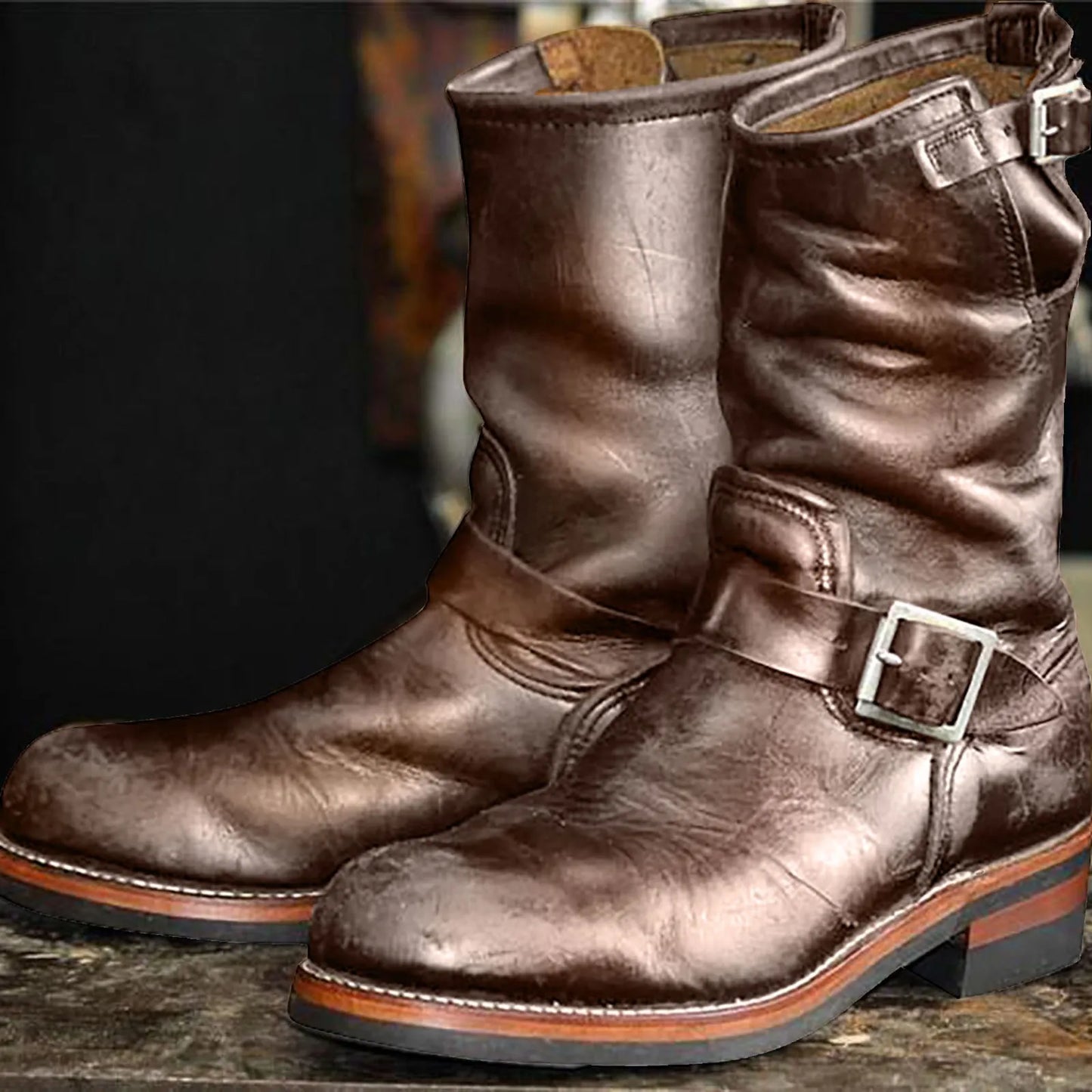 Men Cowboy Rider Boots