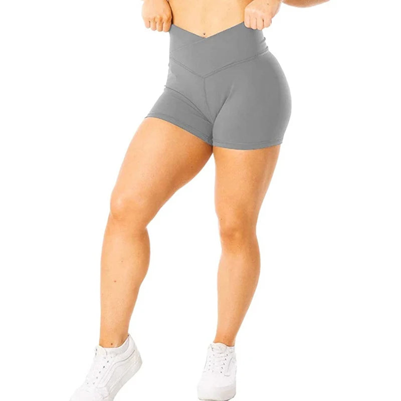 Women High Waist Seamless Yoga Shorts