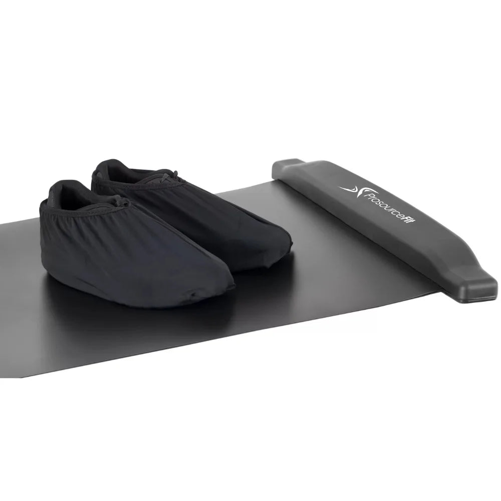 New Slide Board Mat 6-ft with Booties & Carrying Bag for Exercise