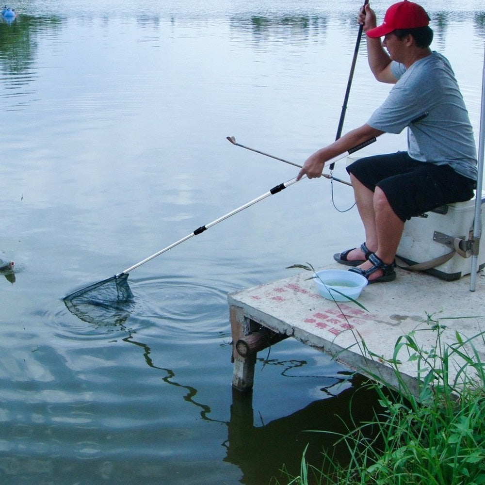 Telescopic Folding Fishing Landing Net - fitnessadventuresunlimited