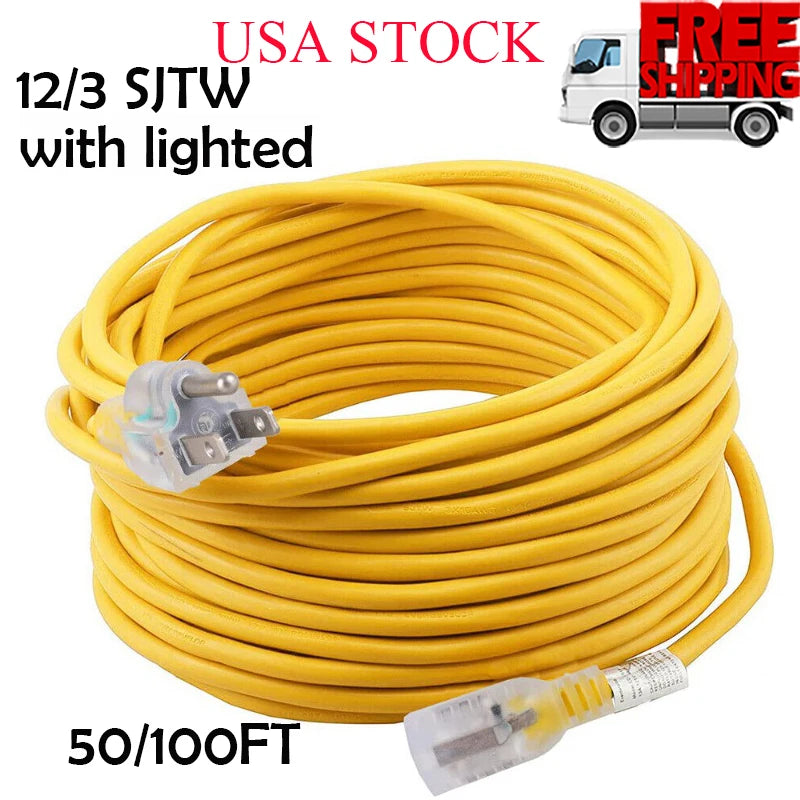 50/100FT Electric Extension Power Cord