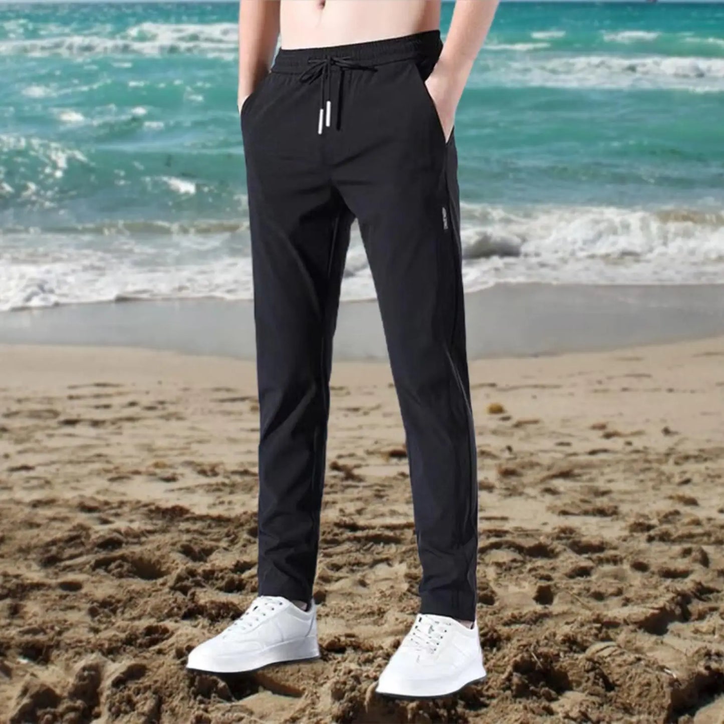 Mens Drawstring Fast Dry Stretch Sweatpants