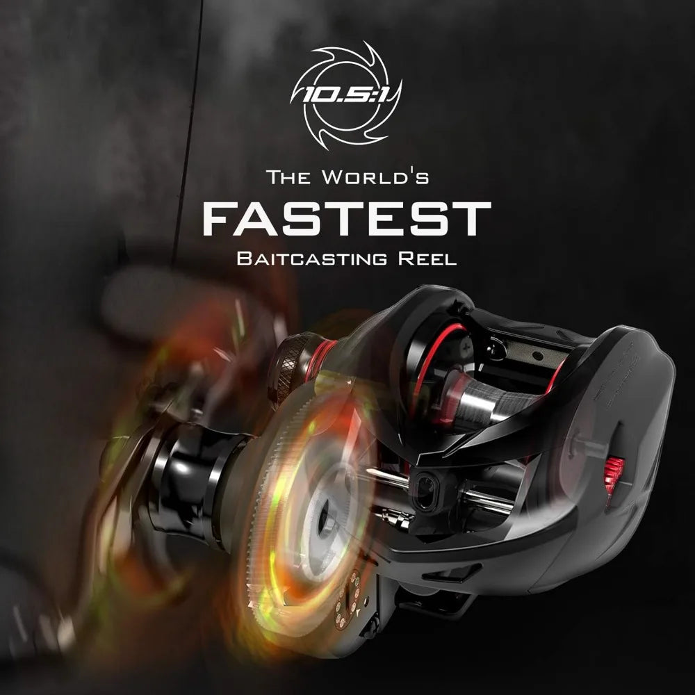 Fishing Reel,10.5:1 Gear Ratio/Deadbolt Baitcasting Reel