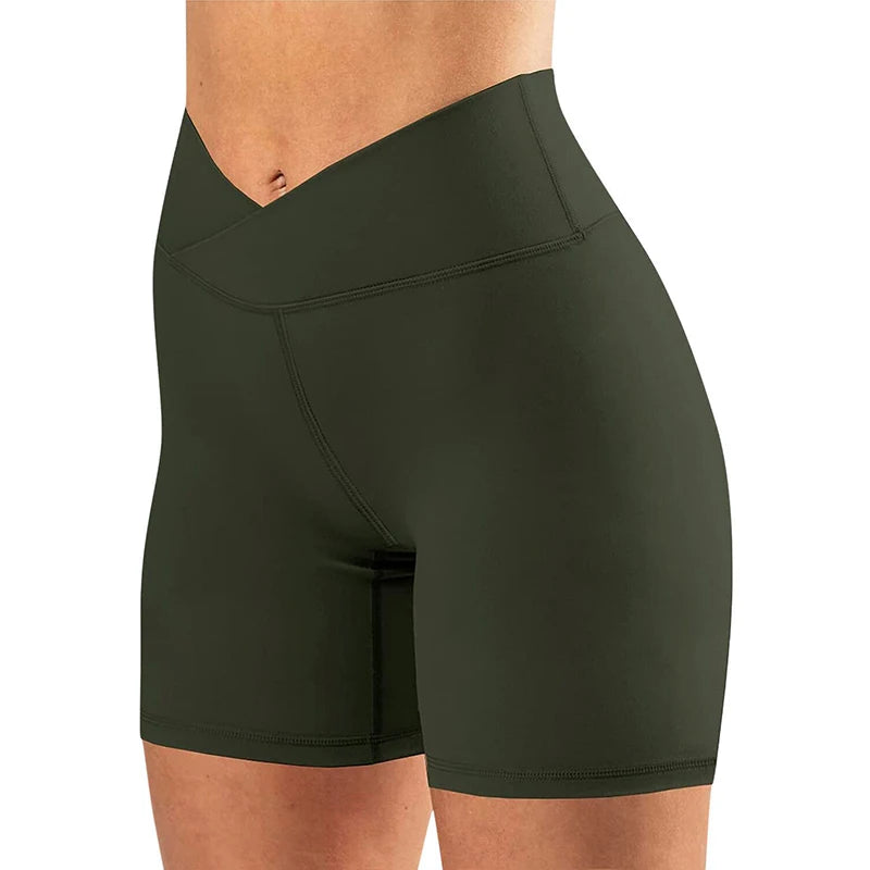 Women High Waist Seamless Yoga Shorts