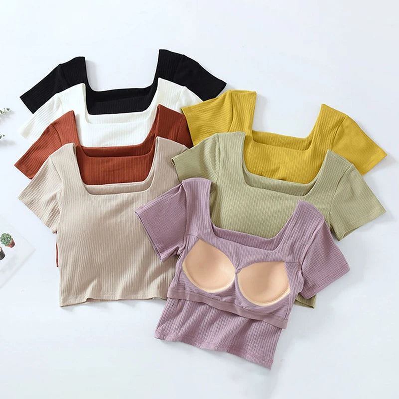 Women's Short Sleeve Crop Top