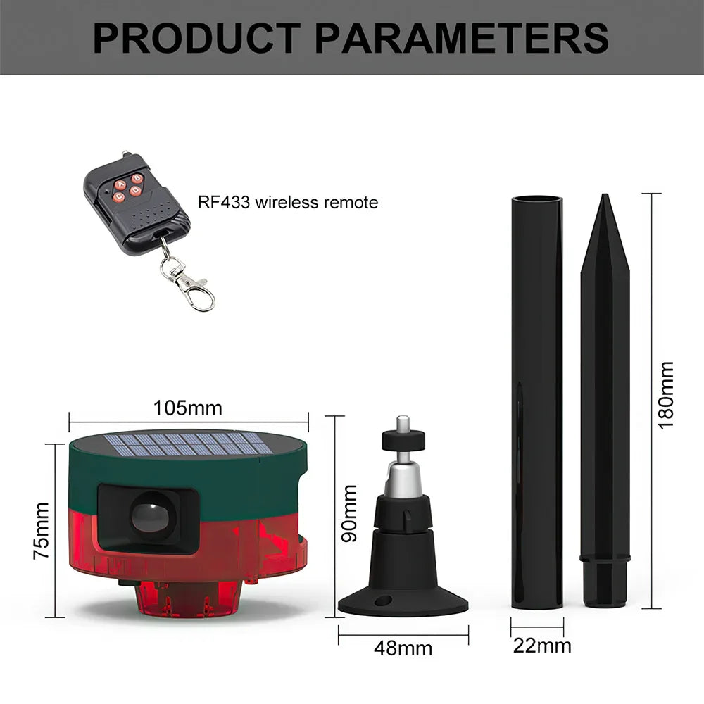 Solar Infrared Motion Sensor Alarm