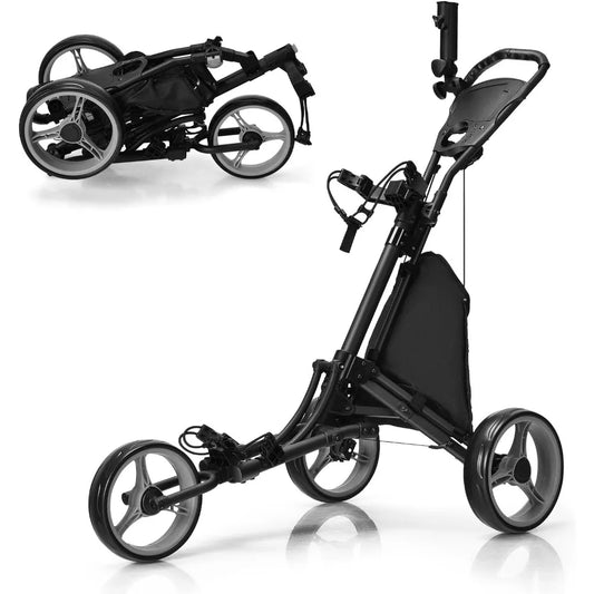 Collapsible 3 Wheels Golf Push Cart