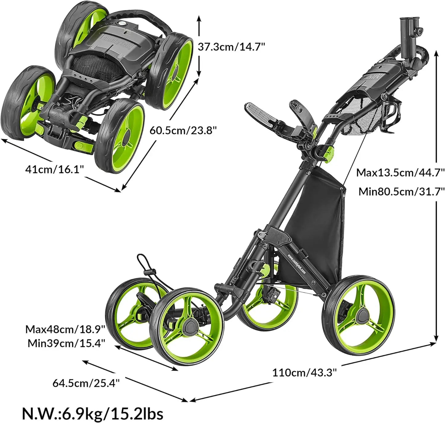 Wheel Golf Push Cart, Explorer Version 8