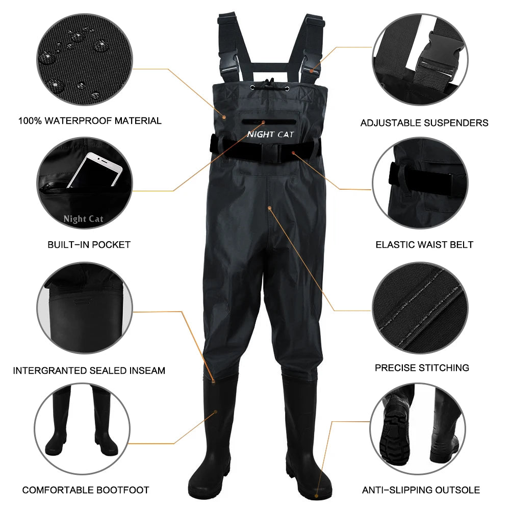 Nightcat Outdoor Fly Fishing Equipment Waders For Men Breathable And Comfortable Waterproof Chest Neoprene Wader